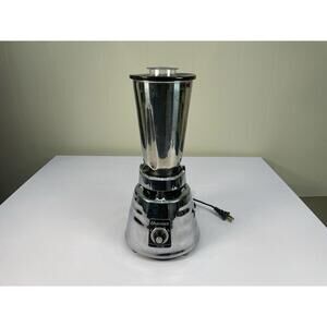 Vintage Osterizer De Luxe Chrome Blender Model 5000 Stainless Jar Works